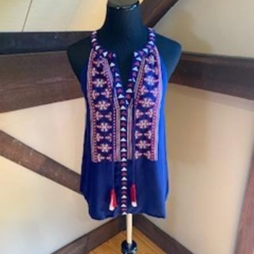 Geometric Bohemian Flowy Top